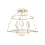 Joanie 13'' Wide 3-Light Semi Flush Mount - Antique White EC89683/3 Elk Lighting