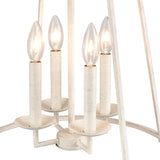 Joanie 17.25'' Wide 4-Light Pendant - Antique White EC89684/4 Elk Lighting