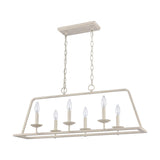 Joanie 34'' Wide 6-Light Linear Chandelier - Antique White EC89685/6 Elk Lighting