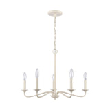 Quinn 24'' Wide 5-Light Chandelier - Antique White EC89686/5 Elk Lighting