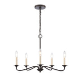 Quinn 24'' Wide 5-Light Chandelier - Old Bronze EC89687/5 Elk Lighting