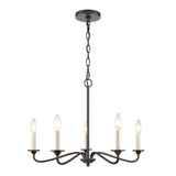 Quinn 24'' Wide 5-Light Chandelier - Old Bronze EC89687/5 Elk Lighting