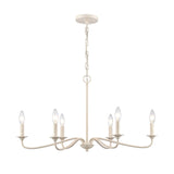 Quinn 30'' Wide 6-Light Chandelier - Antique White EC89688/6 Elk Lighting