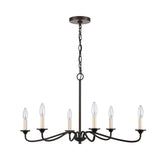 Quinn 30'' Wide 6-Light Chandelier - Old Bronze EC89689/6 Elk Lighting