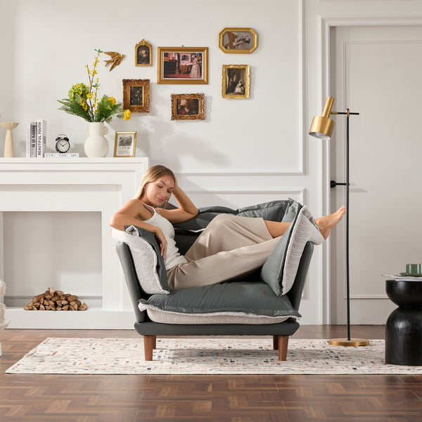 English Elm Modern Chenille Oversized Armchair - Plush Accent Chair For Cozy Living Room, Bedroom & Study W2997P236168