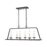 Joanie 34'' Wide 6-Light Linear Chandelier - Old Bronze EC89695/6 Elk Lighting