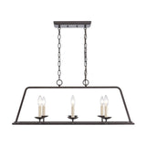 Joanie 34'' Wide 6-Light Linear Chandelier - Old Bronze EC89695/6 Elk Lighting