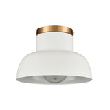 Lewellen 10'' Wide 1-Light Semi Flush Mount - Matte White EC89704/1 Elk Lighting