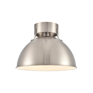 Zayne 12'' Wide 1-Light Semi Flush - Brushed Nickel EC89734/1 Elk Lighting