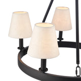 Rydell 24.5'' Wide 5-Light Chandelier - Matte Black and Parchment EC89766/5 Elk Lighting