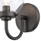 Fairbanks 8.5'' High 1-Light Sconce - Matte Black with Clear EC89930/1 Elk Lighting