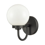 Fairbanks 8.5'' High 1-Light Sconce - Matte Black with Opal EC89960/1 Elk Lighting