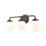 Fairbanks 22.75'' Wide 3-Light Vanity Light - Matte Black and Opal EC89964/3 Elk Lighting