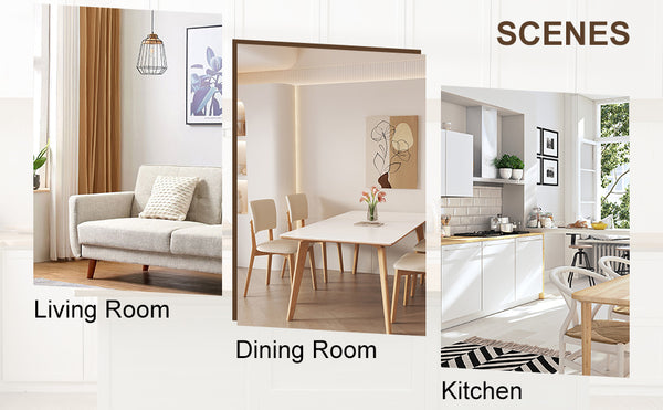 English Elm 1 Contemporary Dining Set With Clear Tempered Glass Table & 6 Brown Fabric Chairs For Modern Homes W1151S04028