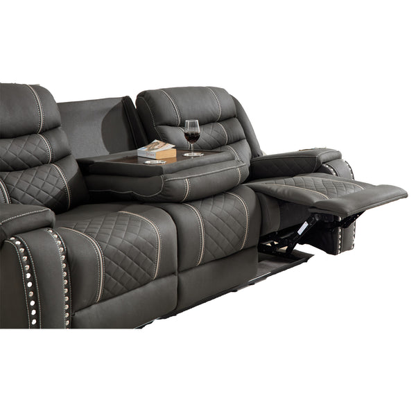English Elm Recliner Sofa Set Microfiber Upholstered Manual Club Style Living Room Seating W3900S00008