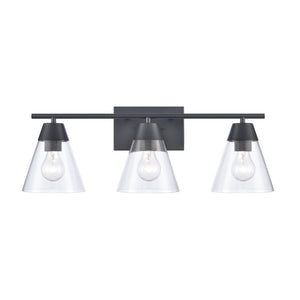 Vivica 24'' Wide 3-Light Vanity Light - Matte Black EC90004/3 Elk Lighting