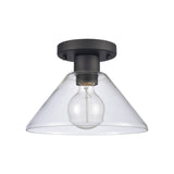 Vivica 10'' Wide 1-Light Flush Mount - Matte Black with Clear EC90005/1 Elk Lighting