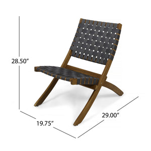 English Elm Christopher Knight Home® - HUNTSVILLE Acacia Foldable Chair Set of 2 — Water‑Resistant Woven Accents, Portable, No Assembly Needed 63739.00GRY