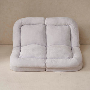 English Elm Convertible Fold-Out Double Sofa Bed with Thick Cushioning, Adjustable Backrest & Space-Saving Design White W244S00005