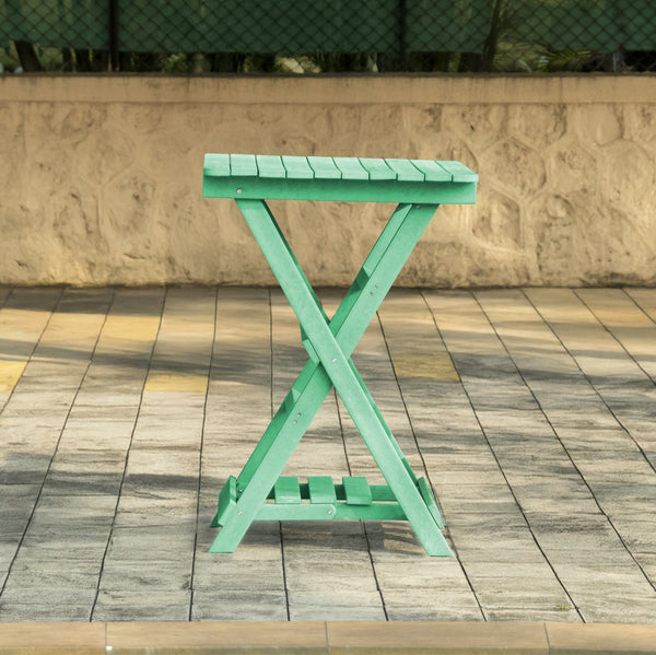 English Elm Summit Ridge Recycled Hdpe Outdoor Folding Bar Table Weather Resistant Eco Patio Green B2745P409713