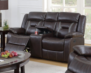 English Elm Modern Power Reclining Loveseat and Chair Set Leatherette Tufted Living Room Sofa B011S02440
