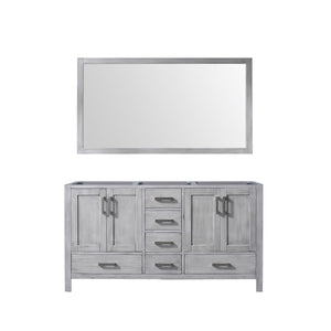 English Elm Distressed Grey Double Bath Vanity With Mirror - Spacious Storage & Rustic Charm For Your Bathroom B2731S00516