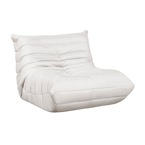 English Elm Luxury plush tufted floor chair with microfiber pleats, wide comfy seat, non-slip base for lounging Beige 32.5 L x 39 W x 27 H B011P300061