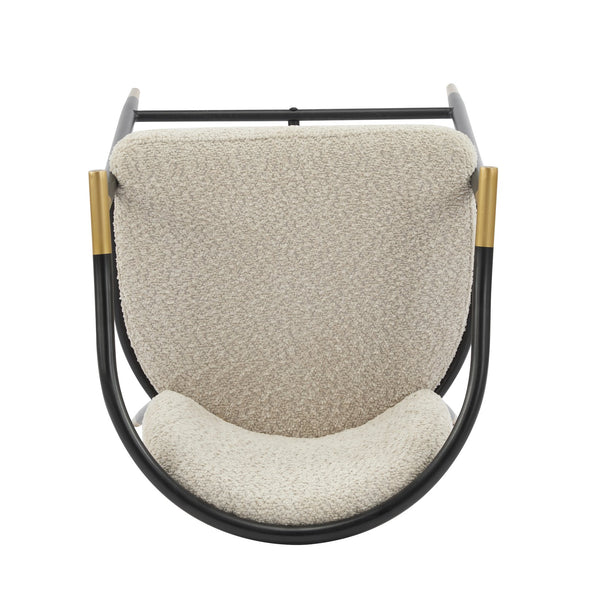 English Elm Christopher Knight Home® - 26" Upholstered Counter Stool Set of 2 with Bouclé Fabric and Iron Frame, Contemporary Comfort and Style Almond,Black+Gold N771P288863V