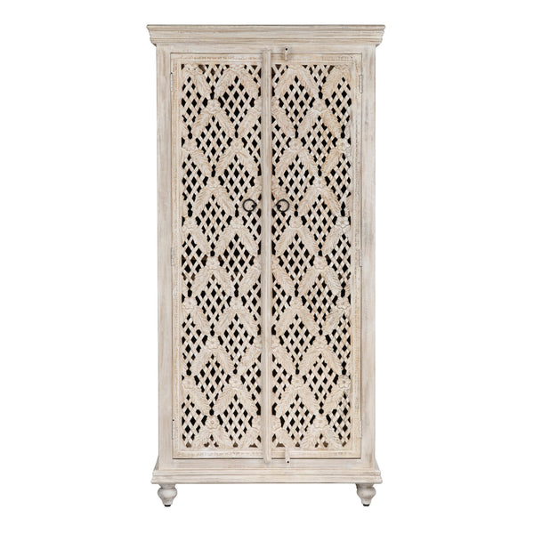 Crestview Collection Coastal Cabinet: Elegant Mango Wood Living Room Storage With Floral Carvings & Timeless Design Tan Solid Wood Cvfnr4807
