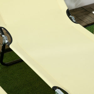 English Elm Outsunny 2-Piece Folding Chaise Lounge Set - Adjustable Reclining Pool Chairs For Outdoor Relaxation W2225P200693-GIGA