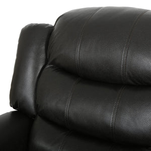 English Elm Christopher Knight Home® - Classic Design Recliner Black Berry PU Upholstery Glider Recliner Spacious Soft Seat Durable Frame Comfort N763P215170B