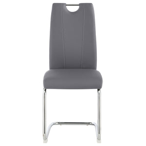 English Elm Jernigan Two-tone Leatherette Cantilever Dining Chairs with Chrome Base Set of 4 B062S01428