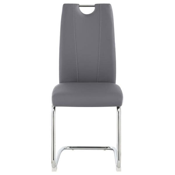 English Elm Jernigan Two-tone Leatherette Cantilever Dining Chairs with Chrome Base Set of 4 B062S01428