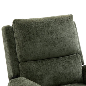 English Elm Manual Recliner Swivel Rocker Massage Chair Chenille Nursery and Living Room Seat Green N763P347287F