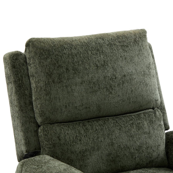 English Elm Manual Recliner Swivel Rocker Massage Chair Chenille Nursery and Living Room Seat Green N763P347287F