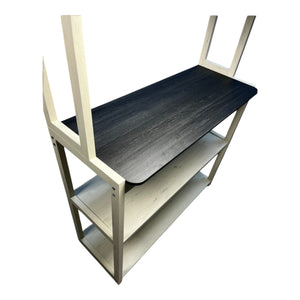 English Elm 39.37" 5-Tier Bakers Rack for Kitchen with Spacious Shelves, Durable Particle Board, Coffee Bar Stand Black White W1412P230435