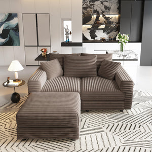 English Elm 82.6"upholstered Velvet Chesterfield Sofa with Button Tufting Nailhead Trim Rolled Arms Camel W1885S00347