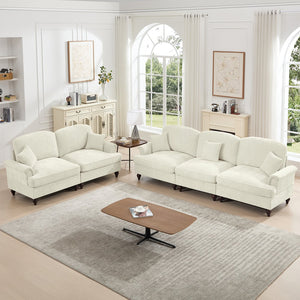 English Elm Classic Modular Sofa Set - Elegant 2-Piece Living Room Couch With Adaptable Styles & Comfort W3041S00236