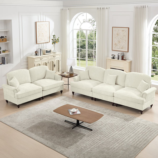 English Elm Classic Modular Sofa Set - Elegant 2-Piece Living Room Couch With Adaptable Styles & Comfort W3041S00236