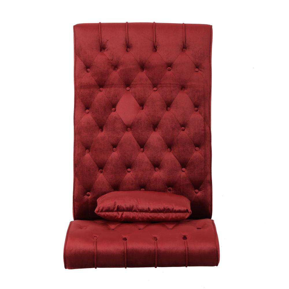 English Elm Christopher Knight Home® - TUFTED Chaise Lounge Garnet Velvet Upholstery - Plush 100% Polyester Seating, Birch Legs, Luxe Comfort 60129.00NVLTGARN