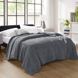 Serta Dream Soft Heated Casual Blanket ST54-3580 Grey