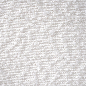 English Elm White Boucle Upholstered Rectangular Ottoman for Living Room Bedroom or Home Office N769P350122W