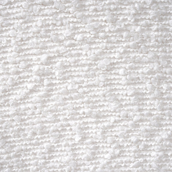 English Elm White Boucle Upholstered Rectangular Ottoman for Living Room Bedroom or Home Office N769P350122W