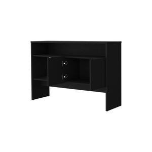 English Elm Bylas Melamine Console Table with Two Doors & Three Open Shelves, Black 31.8"H x 47.2"W x 14"D B128P237129