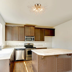 English Elm Flush Rattan 3-Light Semi Flush Mount Ceiling Light Fixture – Handwoven Eco Boho Farmhouse Chic Ambient Golden W2738P185412