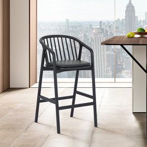 English Elm Echo Solid Oak and Faux Leather Counter Stool for Kitchen Islands and Breakfast Bars B2736P464818