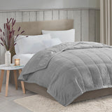 Madison Park Coleman Casual Reversible HeiQ Smart Temperature Down Alternative Blanket MP51-6377 Grey