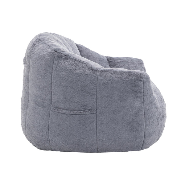 English Elm Bean Bag Sofa Chair with Armrests Memory Foam Filled Oversized Lounge Seat Adults W2200P390381