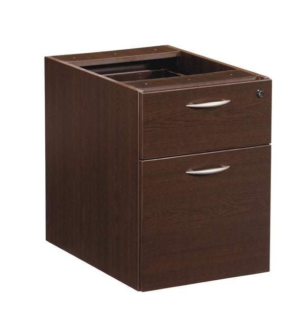 OSP Home Furnishings Napa Mobile Under Desk File Pedestal with Locking Casters for Organized Office Storage Espresso NAP-80-ESP