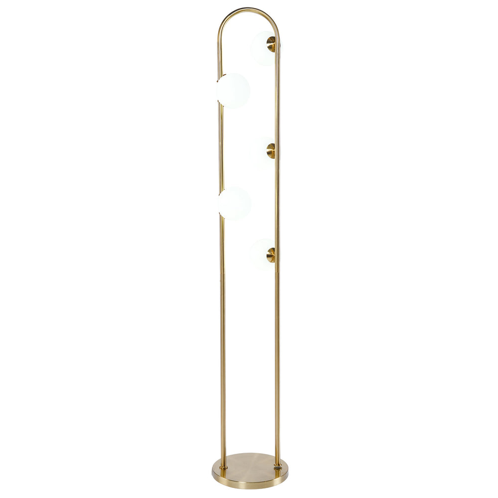 English Elm Ashcroft Furniture - Modern Floor Lamp - Artema Tall Corner Lamp With White Shade For Stylish Living Room & Office Lighting B183P315093